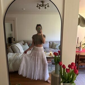 Vintage White Maxi Skirt